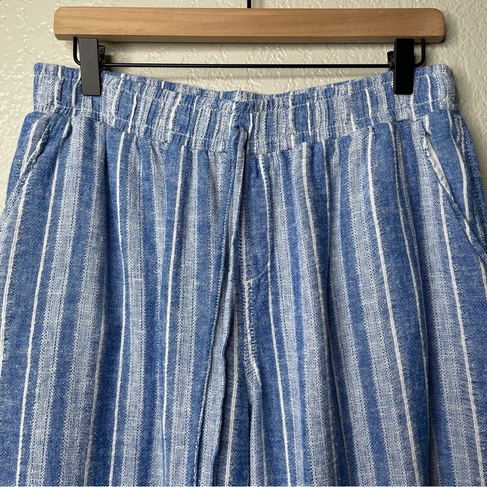 Briggs Wide Leg Striped Linen Pants Cozy Beach Inspired Coastal - Picture 3 of 10